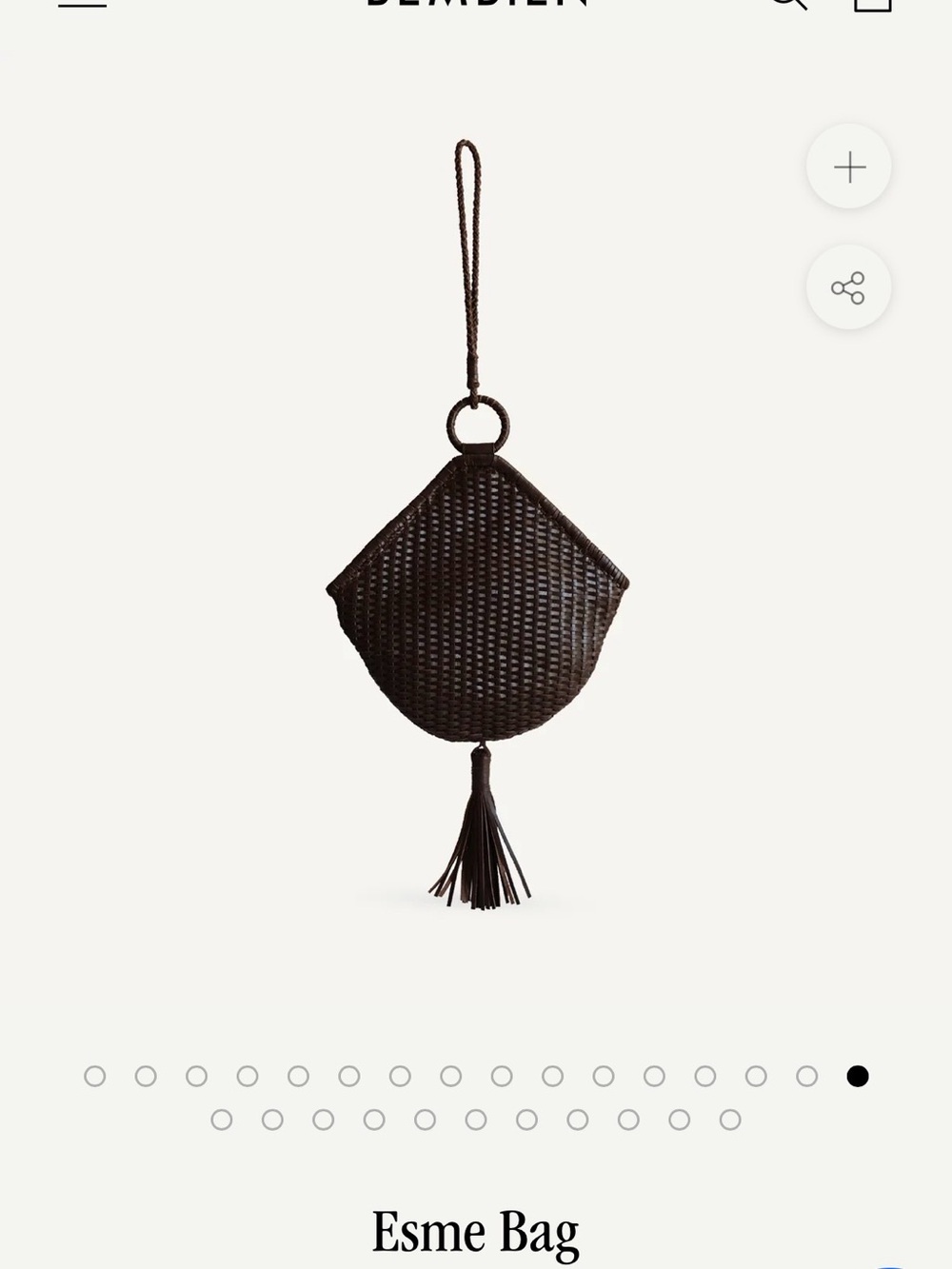Esme Woven Tassel Wristlet - Espresso